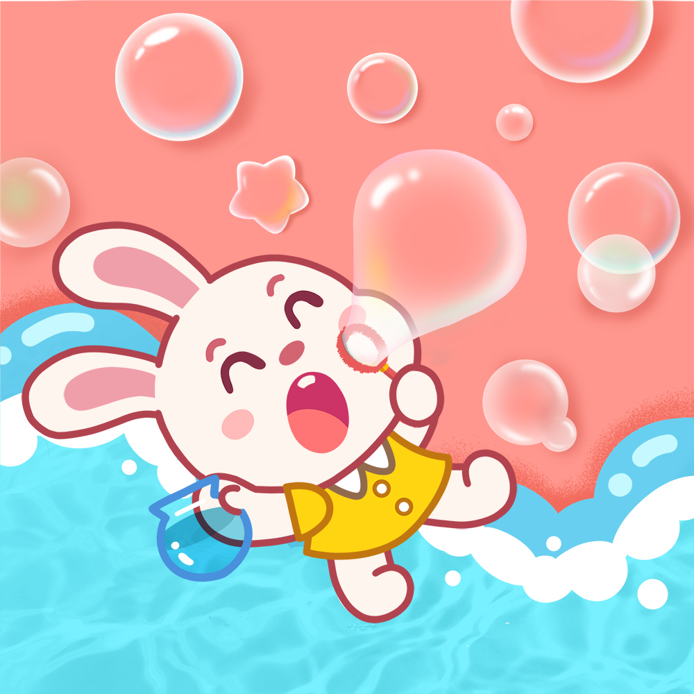 うさぎのモモちゃん: Puff! Puff! Blowing Bubbles