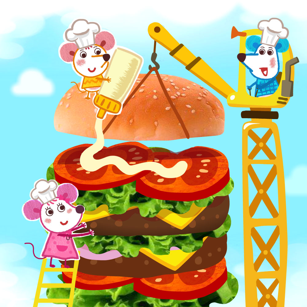 The Three Mice E6: The 99-Layer Hamburger Tower