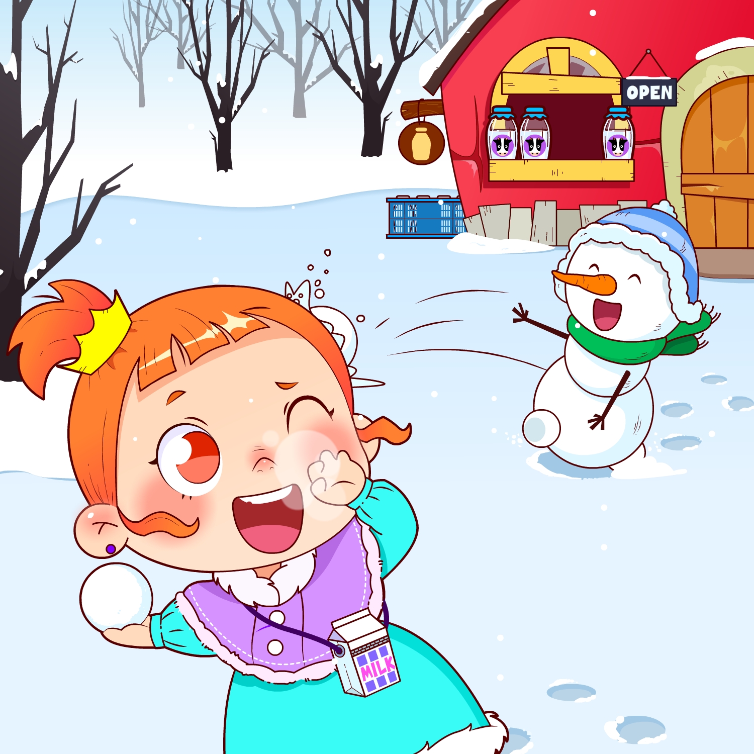 Princess Stories: Princess Milky and Fergus the Snowman⛄