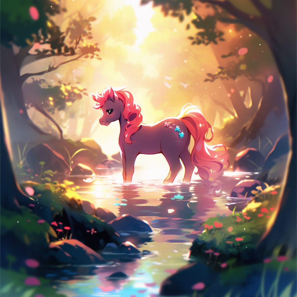 A Little Pony Crosses the River