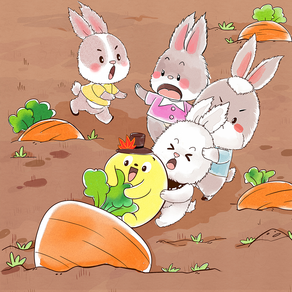 The 7 Bunnies and the Rainbow Carrot Cookies🌈🥕