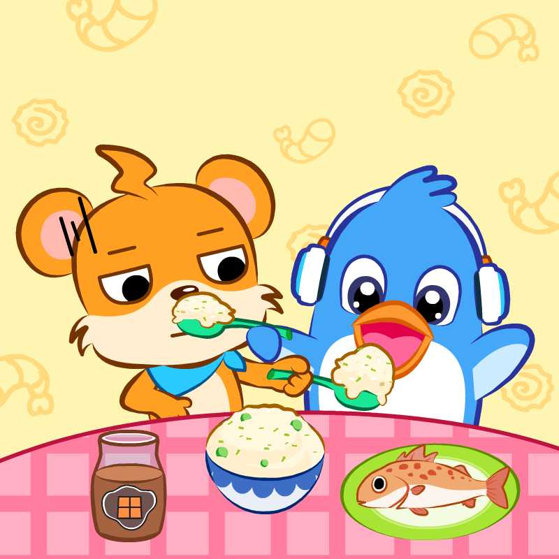 Whiskers and Rudolph’s Feeding Experience😅丨Stories about Good Habits丨Learning to Eat🍽️