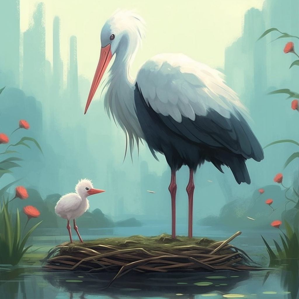 アンデルセン童話集「コウノトリ」