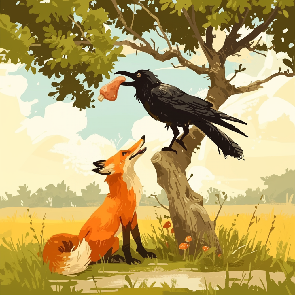 Aesop’s Fables: The Crow and the Fox🦊