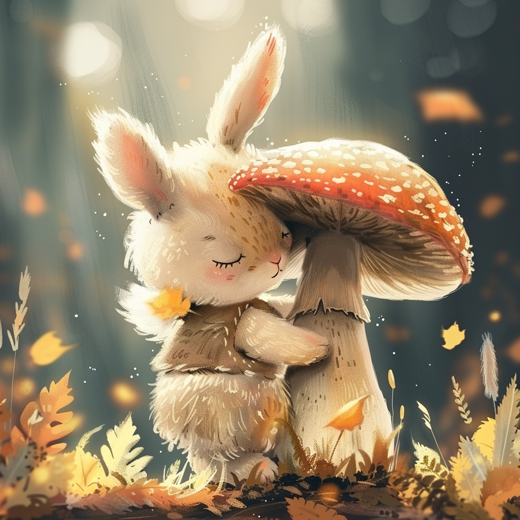 Goodnight, Mushroom-Picking Bunny Doll🍄