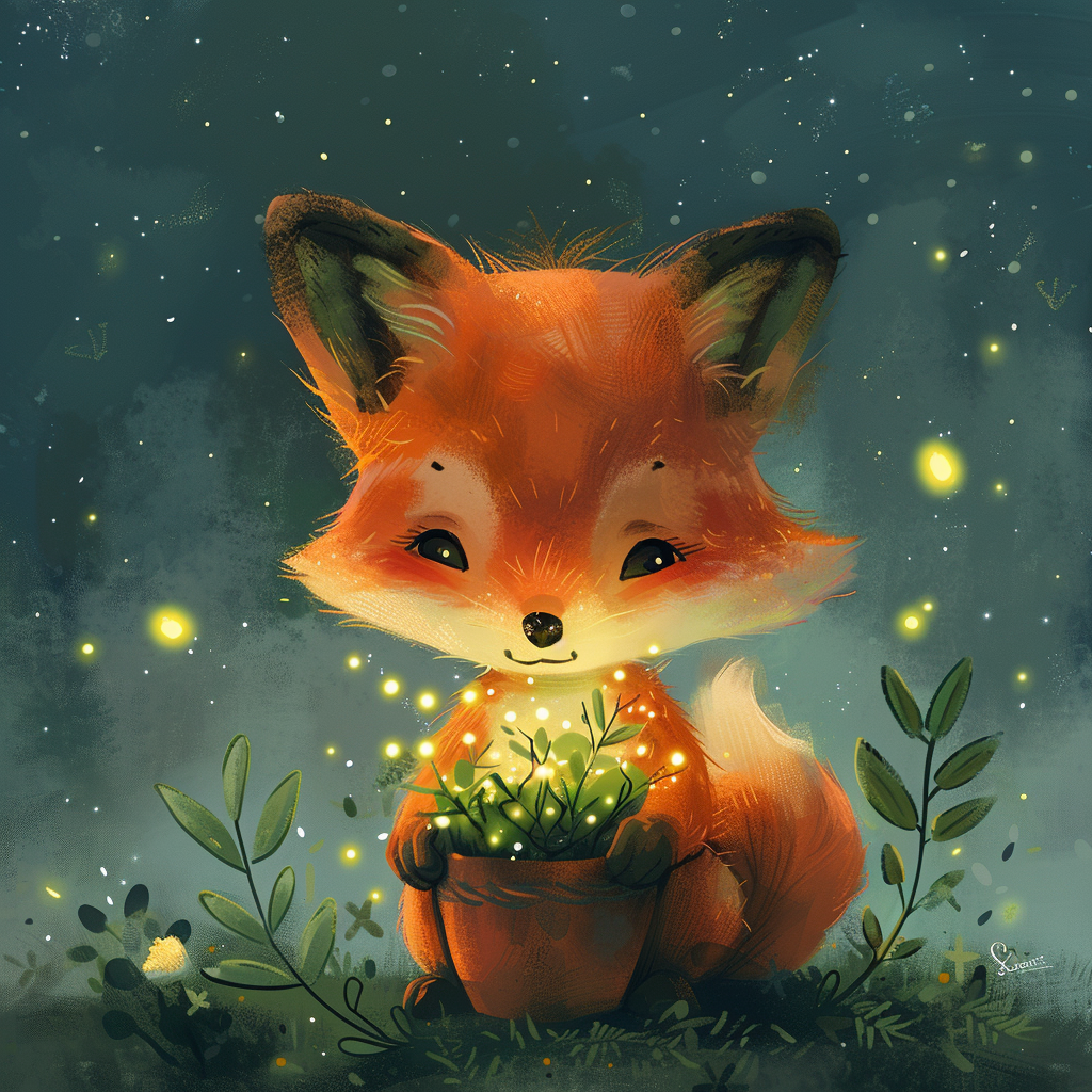 Goodnight, Little Fox Who Loves Flowers🌼