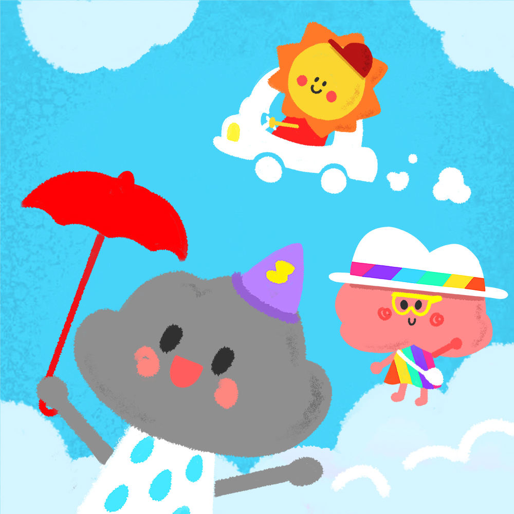 お天気の妖精：エレキちゃんとボルトくん