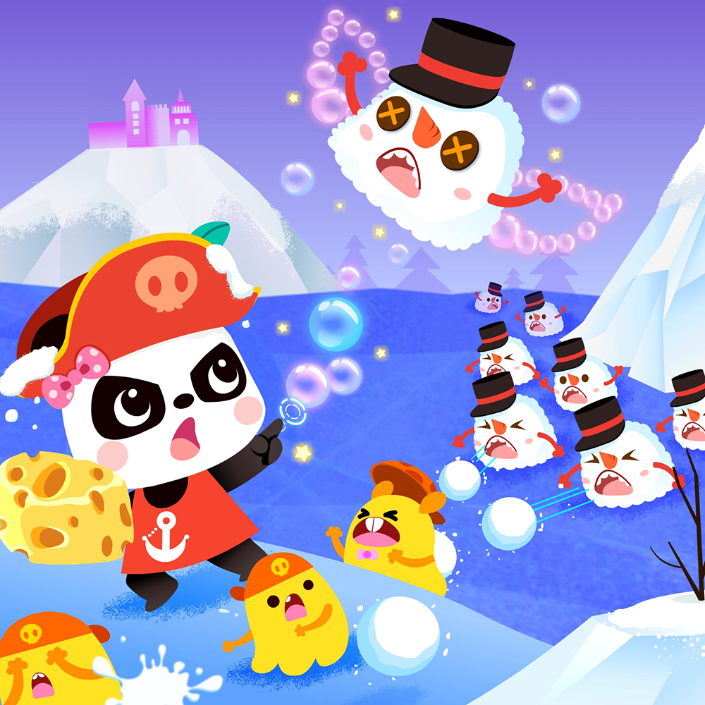 海賊ミュウミュウと巨大ハンバーガ:雪だるマンと泡の翼
