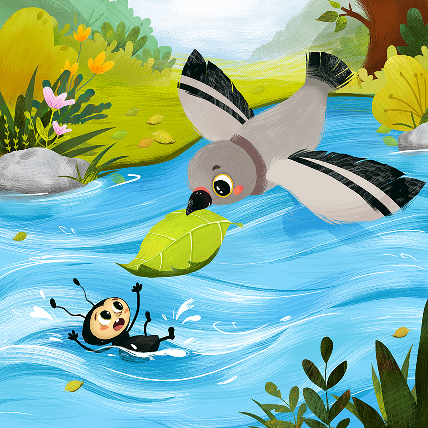 حكايات إيسوب: النملة الصغيرة ورد الجميل Aesop’s Fables: The Little Ant Repays Kindness