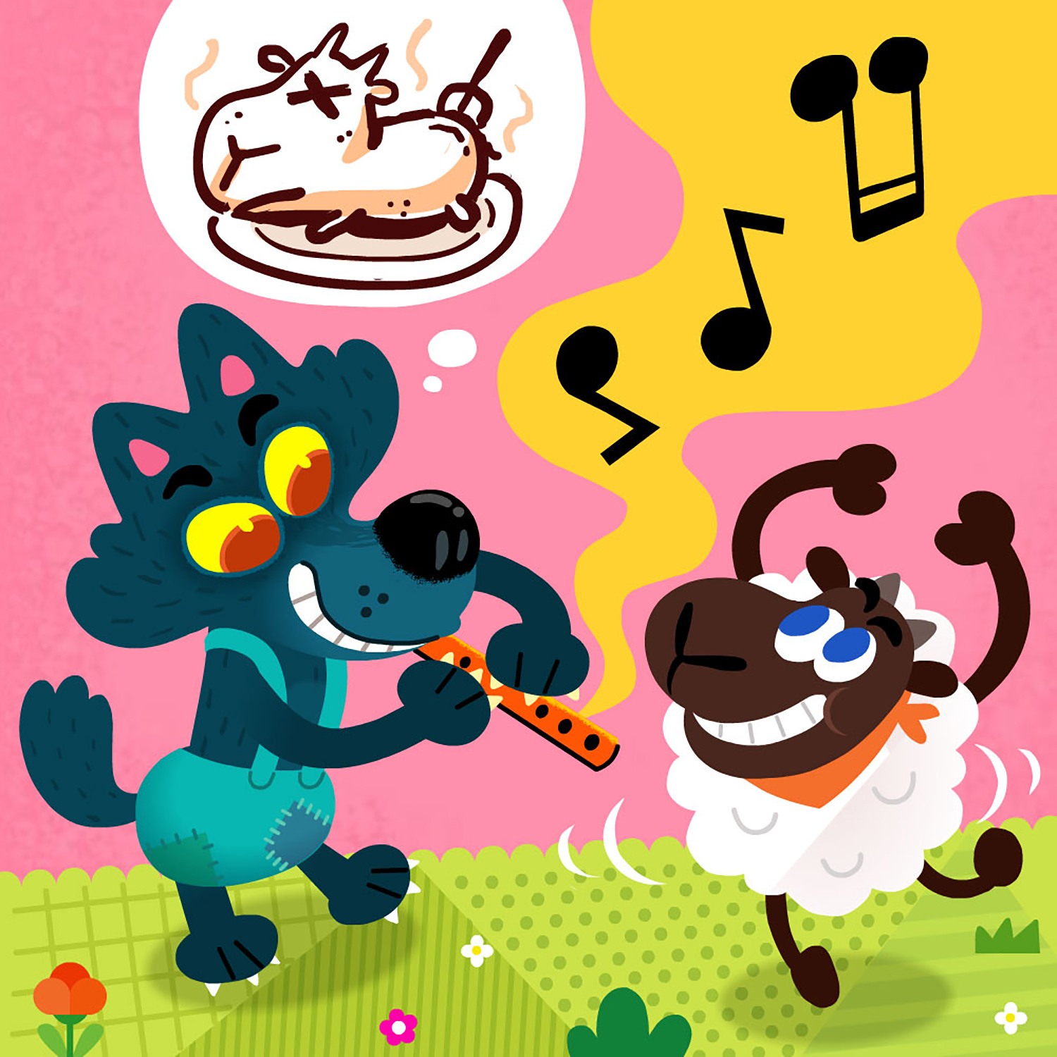 حكايات إيسوب: الذئب العجوز العازف Aesop’s Fables: The Flute-playing Old Wolf