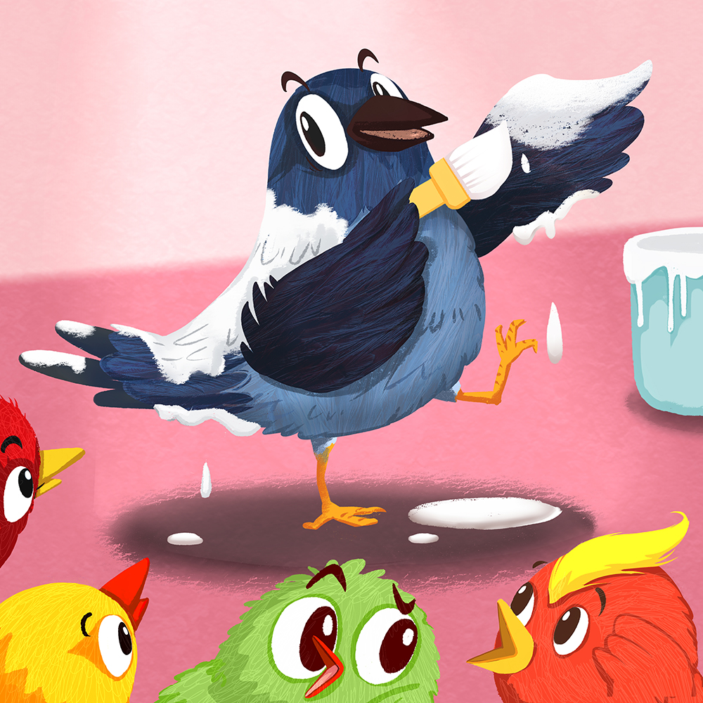 حكايات إيسوب: الغراب وسرب الحمام Aesop’s Fables: The Crow and the Doves