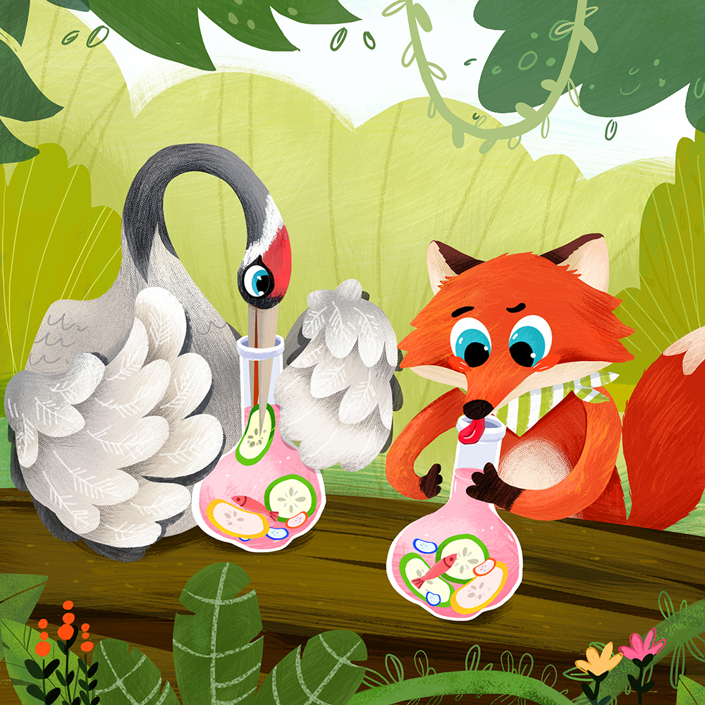 حكايات إيسوب: عشاء الثعلب Aesop’s Fables: The Fox’s Dinner