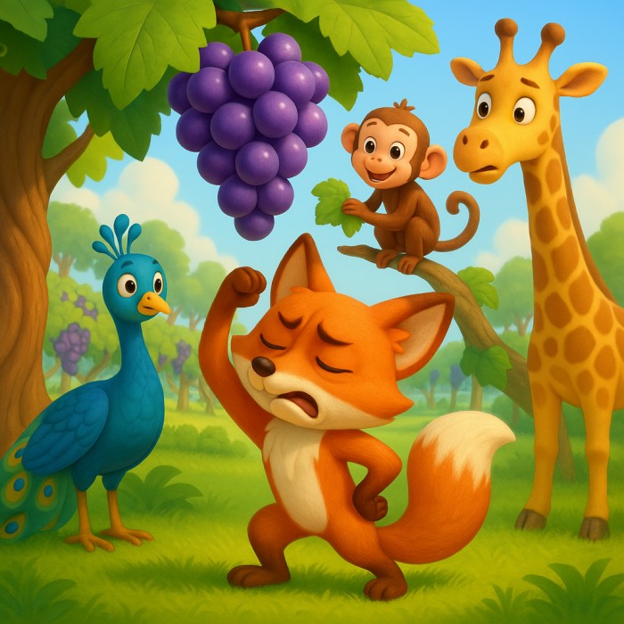 حكايات إيسوب: الثعلب والعنب Aesop’s Fables: The Fox and the Grapes