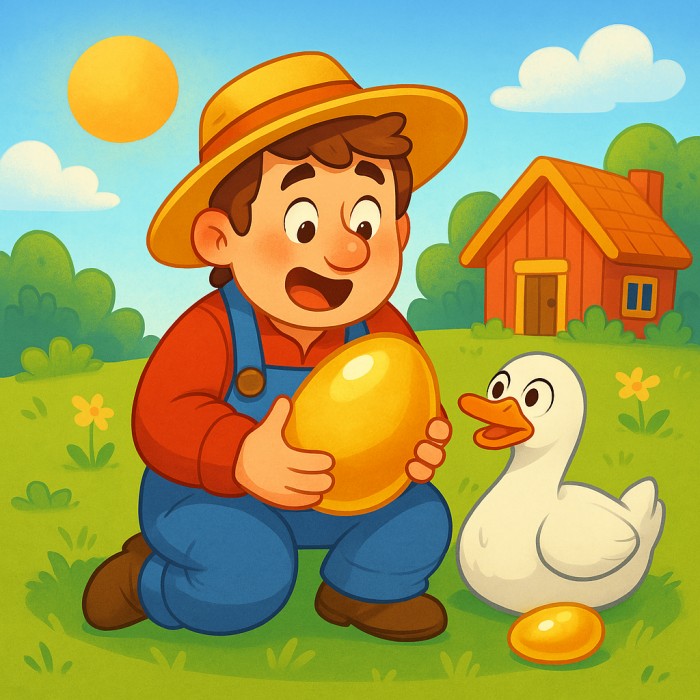 حكايات إيسوب: الإوزّة صاحبة البيض الذهبي Aesop’s Fables: The Goose That Laid the Golden Eggs