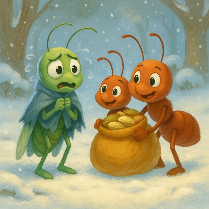 Aesop’s Fables: The Grasshopper and the Ants🦗
