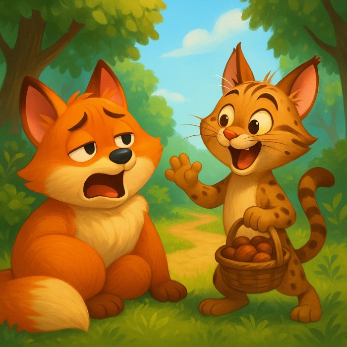 حكايات إيسوب: القط البري والثعلب Aesop’s Fables: The Wild Cat and the Fox