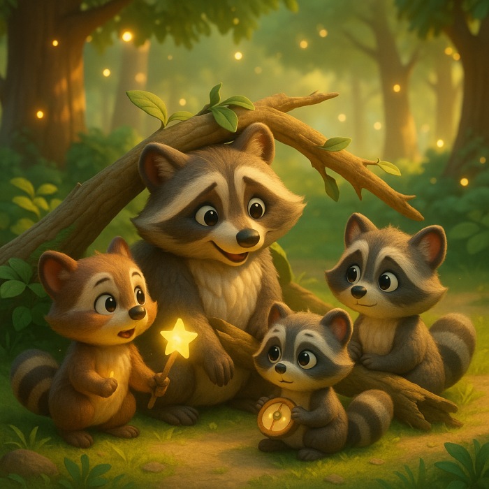 Bedtime Stories: Adventures of the Starlight Raccoons🌟