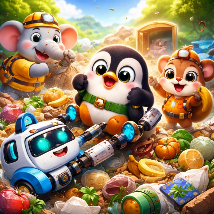 فريق أبطال إنقاذ الغابة: مهمة إنقاذ البطريق نانو من القمامة